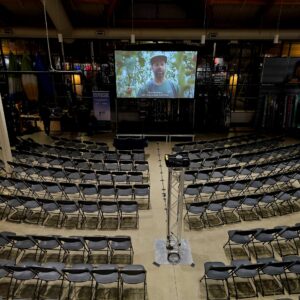 Projector and screen delivery