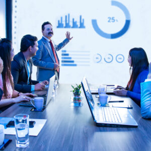 Office with presenter