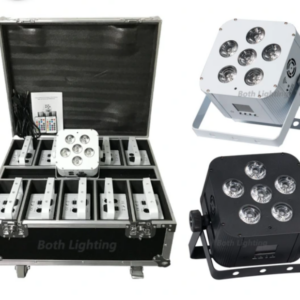 10 Battery powered LED up-lights in a case